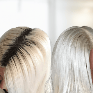 Ansatz bei Platinblond